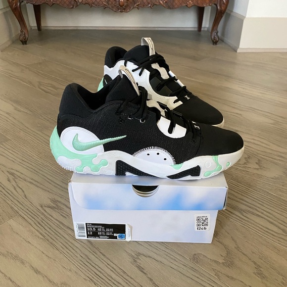 Nike PG 6 Black Mint Green Men's Basketball Shoes - Picture 1 of 8